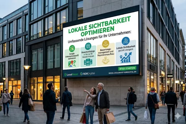 Digitales Werbedisplay zur Optimierung der lokalen Sichtbarkeit