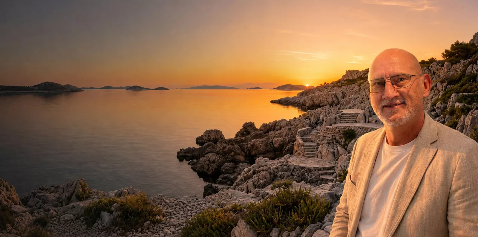 Wolfgang Scholz an der kroatischen Küste