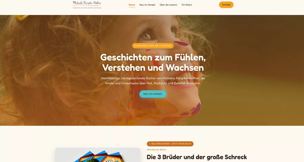 Autorenwebsite Kinder sind stark mit Kinderbüchern von Michaela Parupka-Hoffner