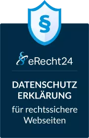 Siegel von eRecht24 für rechtssichere Websites Siegel von eRecht24 für rechtssichere Websites