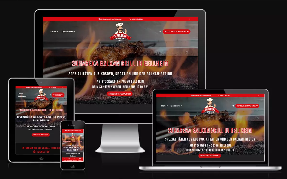Bild zeigt die Website von SUHAREKA BALKAN GRILL in Bellheim Bild zeigt die Website von SUHAREKA BALKAN GRILL in Bellheim